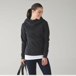 Lululemon Under Wraps Pullover - size 8 Heather Grey.